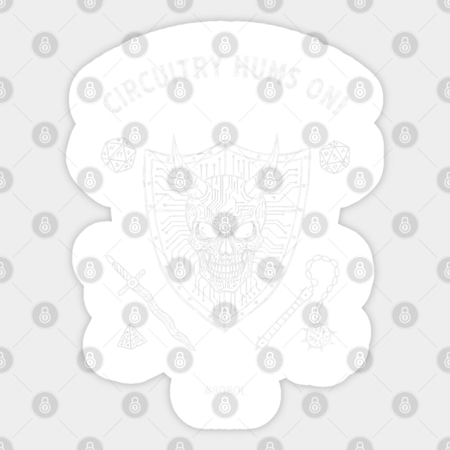 Circuitry Hums On For Dungeons And Dragons Players Sticker by pringtee